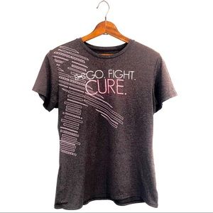 Under Armour Semifitted GO FIGHT CURE Gray Shirt